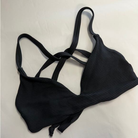 BOYS + ARROWS Dylan Ribbed Bralette Bikini Top Sz Small - Picture 3 of 6